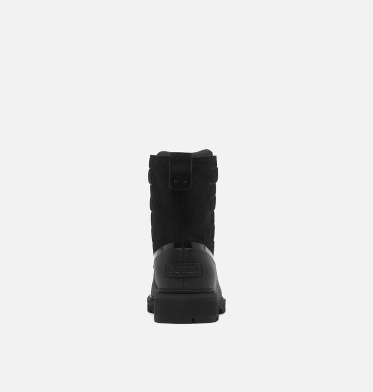 Sorel Dam Gummistövlar Svarta - Lennox™ Street Lace Mid - HVU-548706